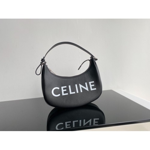 Celine BOLSO AVA DE LONA TRIOMPHE Y PIEL DE BECERRO 193952 negro