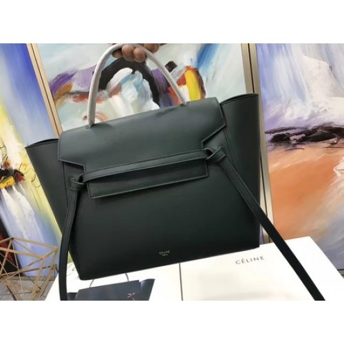 Riñonera Celine Original Cuero Liso C3349 Verde