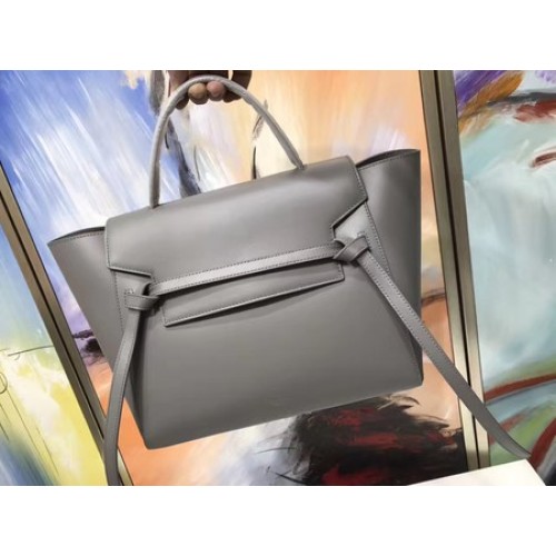 Riñonera Celine Original Cuero Liso C3349 Gris