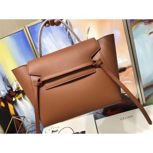 Riñonera Celine Original Cuero Liso C3349 Trigo