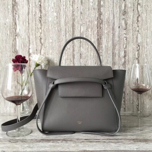 Mini Bolso Celine Belt Original Leather C98310 Gris Profundo