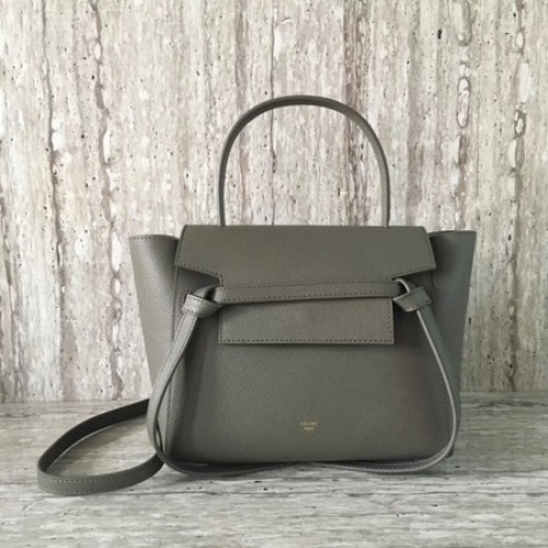 Mini Bolso Celine Belt Original Cuero C98310 Gris