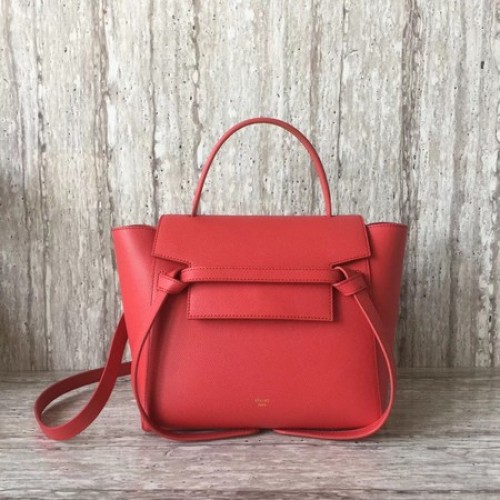Mini Bolso Celine Belt Original Cuero C98310 Rojo