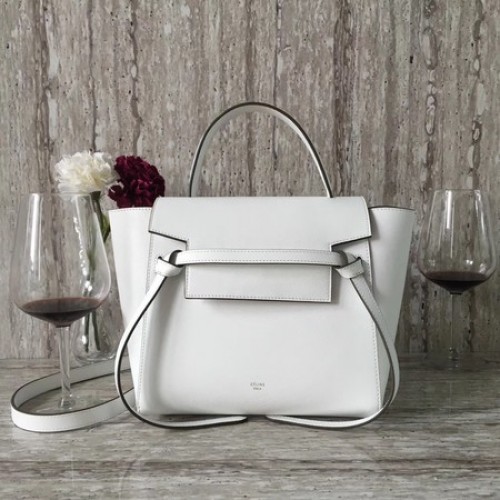Mini Bolso Celine Belt Original Cuero C98310 Blanco