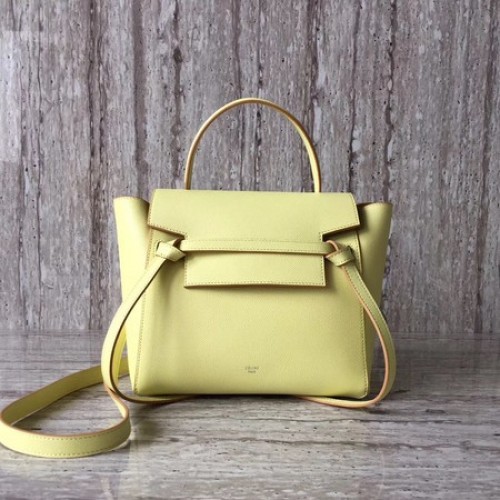 Mini Bolso Celine Belt Original Cuero C98310 Amarillo
