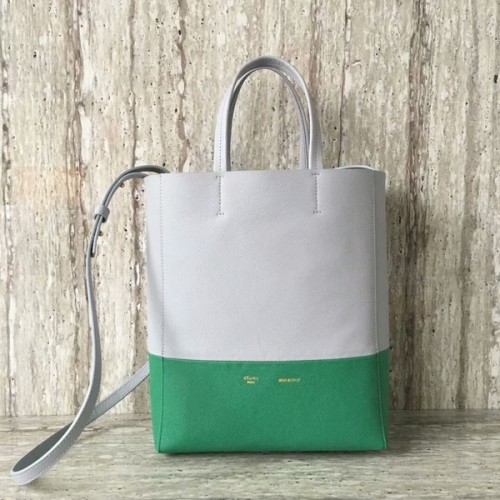 Celine Cabas Phantom Bolsos Piel de becerro C2204 Gris y verde
