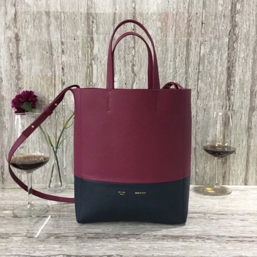 Celine Cabas Phantom Bolsos Piel de becerro C2204 Wine&Black