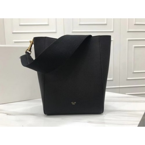 Celine Cabas Phantom Bolsos Original Piel De Becerro 3370 Negro