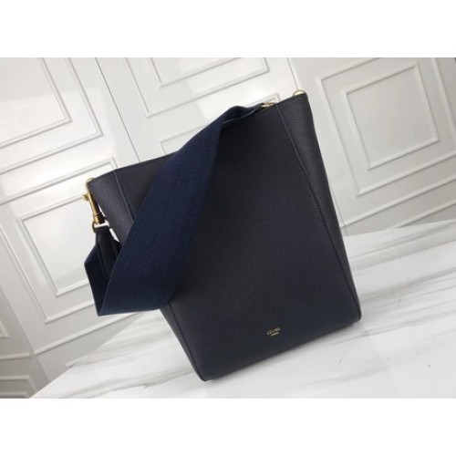 Celine Cabas Phantom Bolsos Original Piel De Becerro 3370 Azul