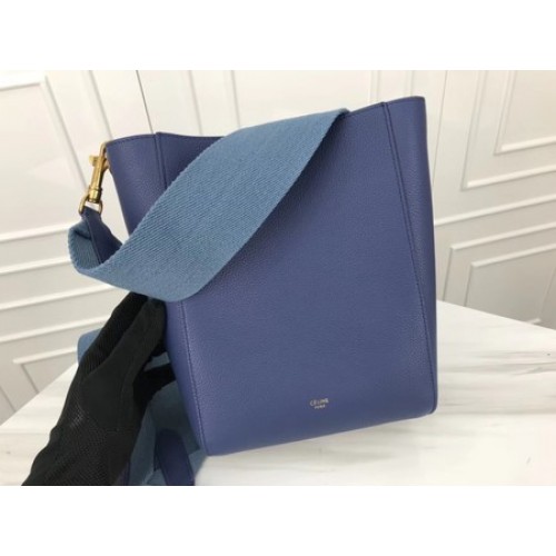 Celine Cabas Phantom Bolsos Piel de becerro original 3370 Azul cielo