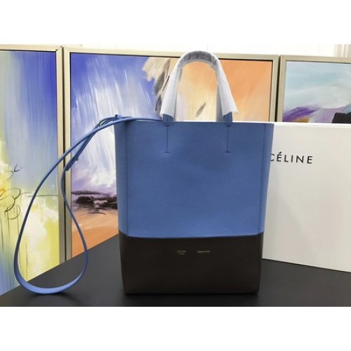 Celine Cabas Phantom Bolsos Cuero Original C3365 Azul y Negro
