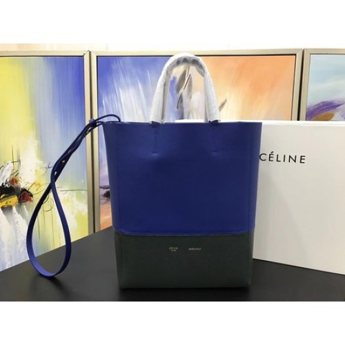 Celine Cabas Phantom Bolsos Cuero Original C3365 Azul y Verde