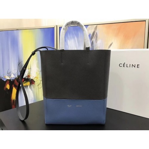 Celine Cabas Phantom Bolsos Cuero Original C3365 Gris y Azul