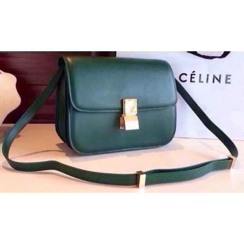Celine Classic Box Flap Bag Piel de becerro C2263 Verde