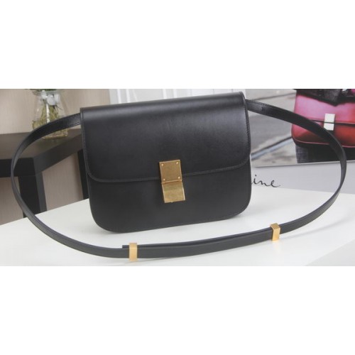 Celine Classic Box Flap Bag Piel de becerro C3369 Negro