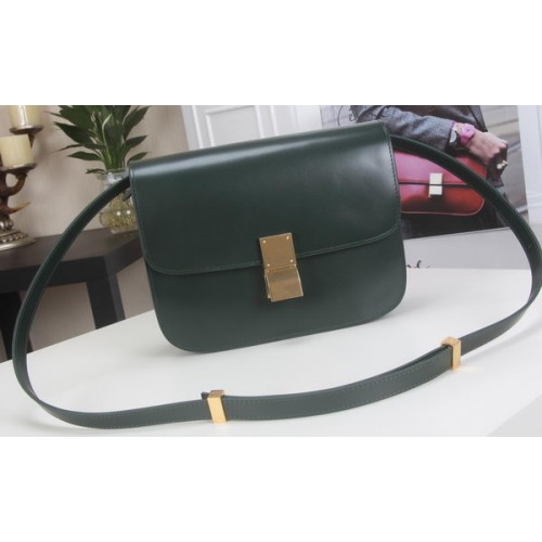 Celine Classic Box Flap Bag Piel de becerro C3369 Verde