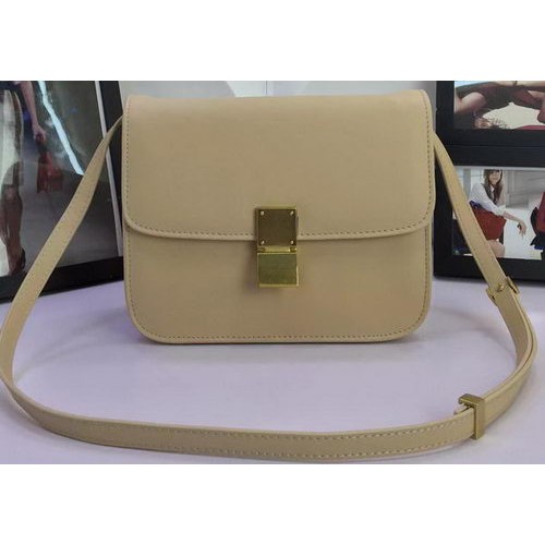 Celine Classic Box Flap Bag Piel de becerro C88008 Albaricoque
