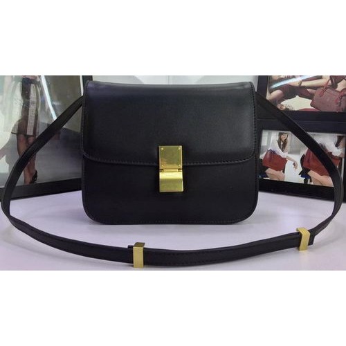 Celine Classic Box Flap Bag Piel de becerro C88008 Negro