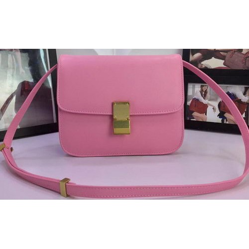Celine Classic Box Flap Bag Piel de becerro C88008 Rosa