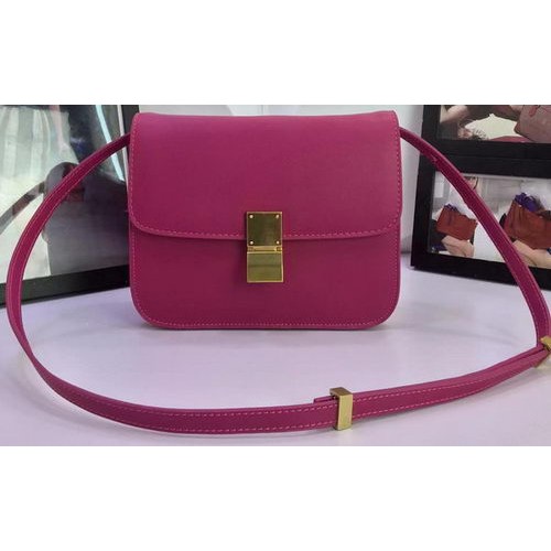 Celine Classic Box Flap Bag Piel de becerro C88008 Rosy