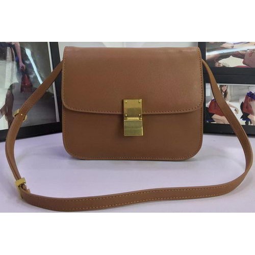 Celine Classic Box Flap Bag Piel de becerro C88008 Trigo
