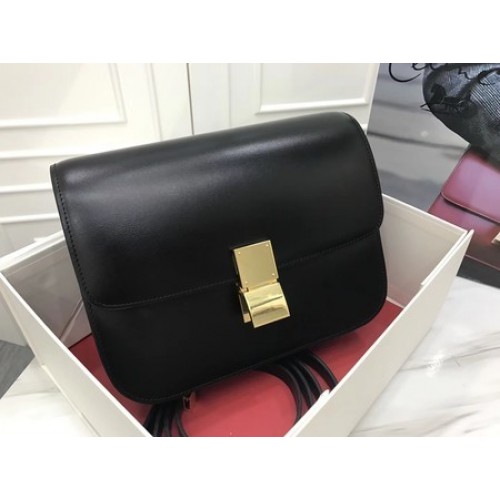 Celine Classic Box Flap Bag Original Piel de becerro 3378 Negro