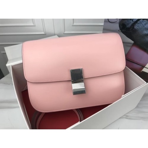 Celine Classic Box Flap Bag Original Piel de becerro 3378 Rosa