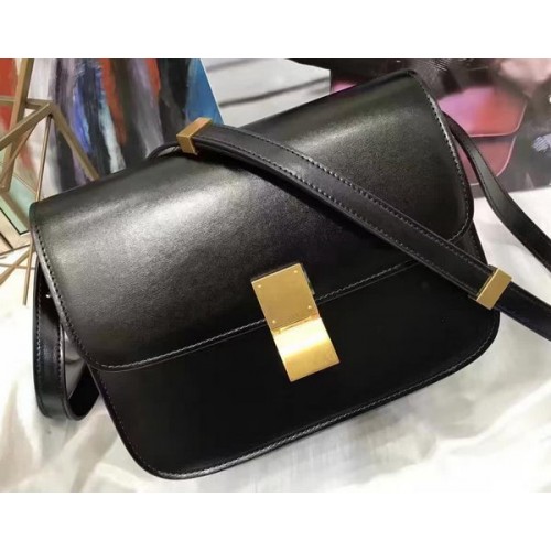 Celine Classic Box Bolso con solapa Piel lisa C20447 Negro