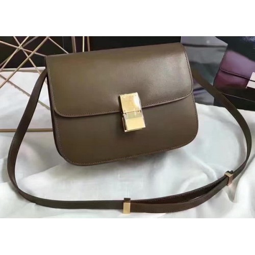 Bolso Celine Classic Box Flap Cuero Liso C20447 Verde