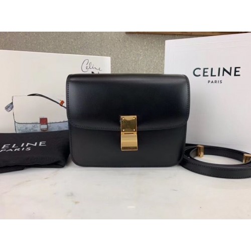 Celine Classic Box Teen Flap Bag Original Piel de becerro 3379 Negro