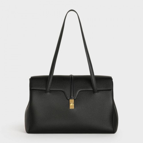 Celine BOLSO GRANDE SUAVE 16 DE BECERRO SUAVE CON GRANO 194043 NEGRO