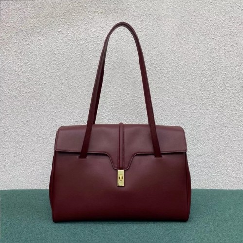 Celine BOLSO GRANDE SUAVE 16 DE BECERRO SUAVE CON GRANO 194043 Burdeos