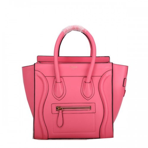 Celine Equipaje Micro Bolsos Cuero Liso C107 Rosa