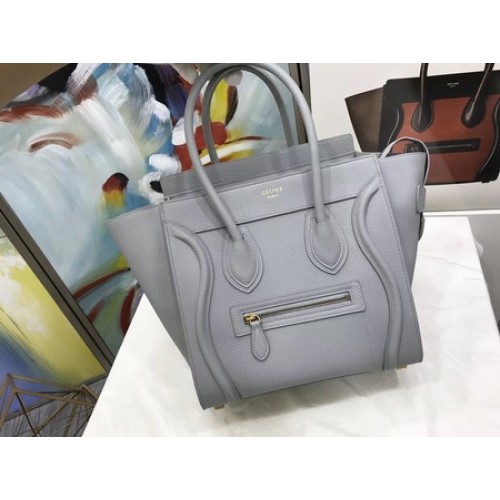 Celine Equipaje Micro Bolso Tote Cuero Original CLY33081M Gris