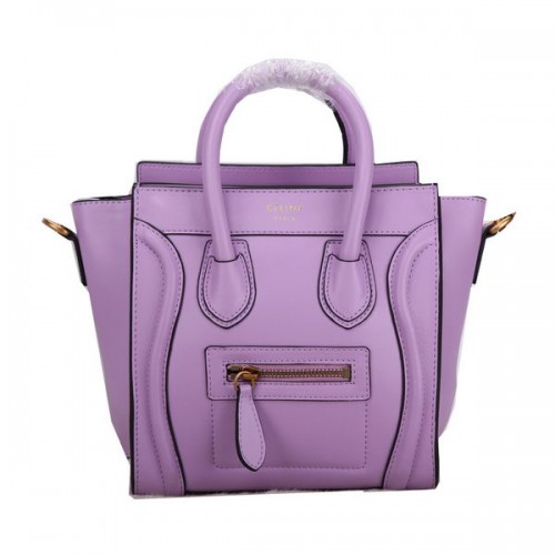 Celine Equipaje Bolso Nano Cuero Liso C106 Lavanda