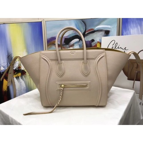 Celine Equipaje Phantom Tote Bag Piel de becerro CT3372 Albaricoque y amarillo