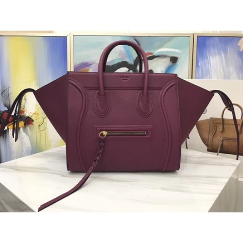Celine Equipaje Phantom Tote Bag Piel de becerro CT3372 Vino