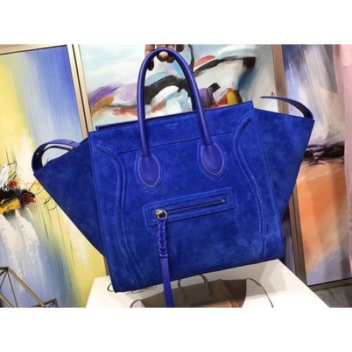 Celine Equipaje Phantom Tote Bag Gamuza CT3372 Azul
