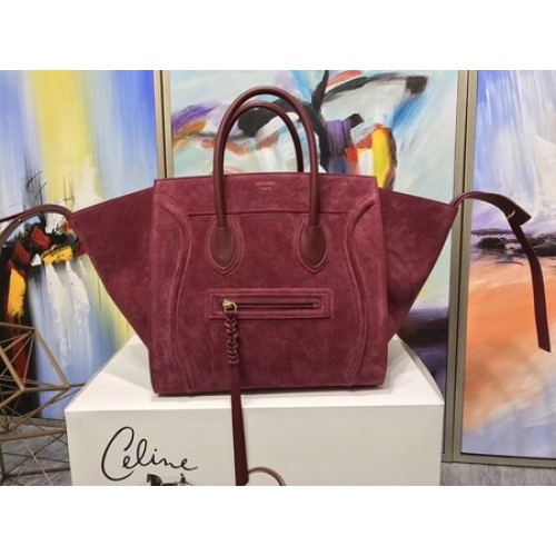 Celine Equipaje Phantom Tote Bag Gamuza CT3372 Rojo