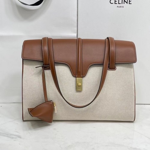 BOLSO Celine MEDIUM SOFT 16 DE BECERRO LISO CR94043 ROBLE OSCURO