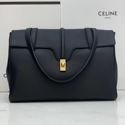 BOLSO Celine MEDIUM SOFT 16 DE BECERRO LISO CR94043 negro