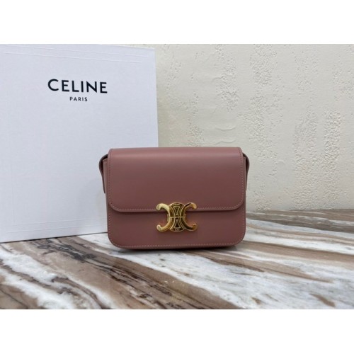 Celine MINI BOLSO CLÁSICO EN CAJA BECERRO CL01503 rosa