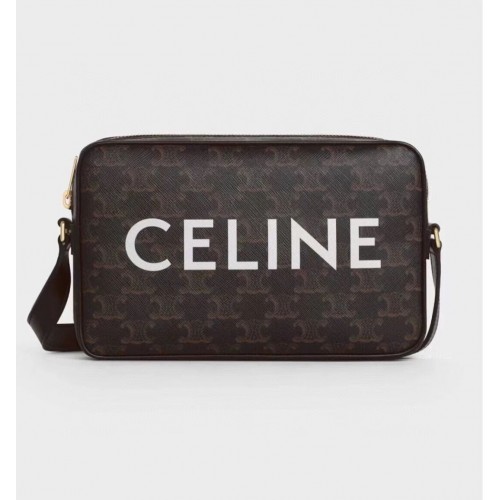 Celine BOLSO MINI FOLCO DE LONA TRIOMPHE CL9450 negro