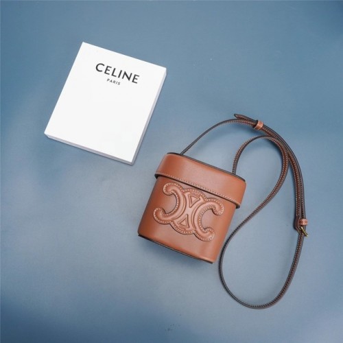 Celine MINI TEEN CLASSIC BAG IN BOX PIEL DE BECERRO 199263 TOSTADO