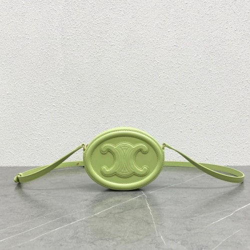 Celine BOLSO OVAL CUIR TRIOMPHE DE BECERRO LISO 198603 verde