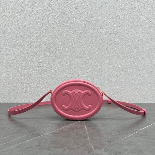 Celine BOLSO OVAL CUIR TRIOMPHE DE BECERRO LISO 198603 rosa