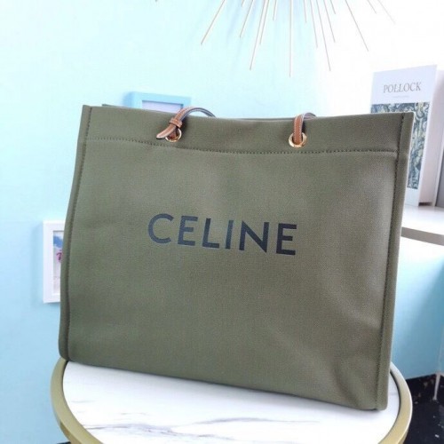 Bolso Shopping Celine Original en Piel CL92172 verde negruzco
