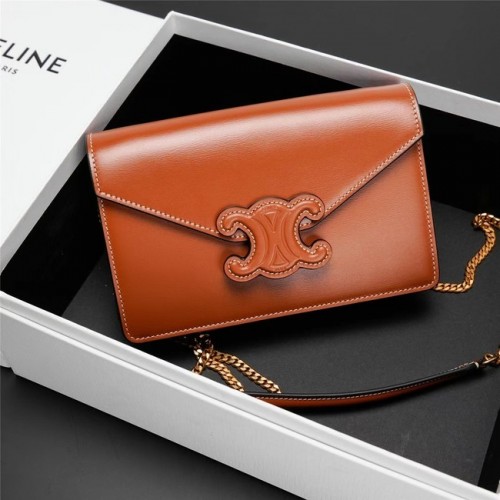 Celine CADENA ADOLESCENTE BESACE TRIOMPHE DE BECERRO BRILLANTE 10J733 TAN