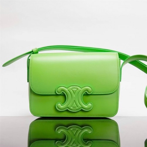 Celine TEEN CLASSIC BAG IN BOX BECERRO 199223 verde