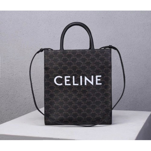 Celine BOLSO TEEN TRIOMPHE DE LONA TRIOMPHE Y BECERRO CL91542 NEGRO